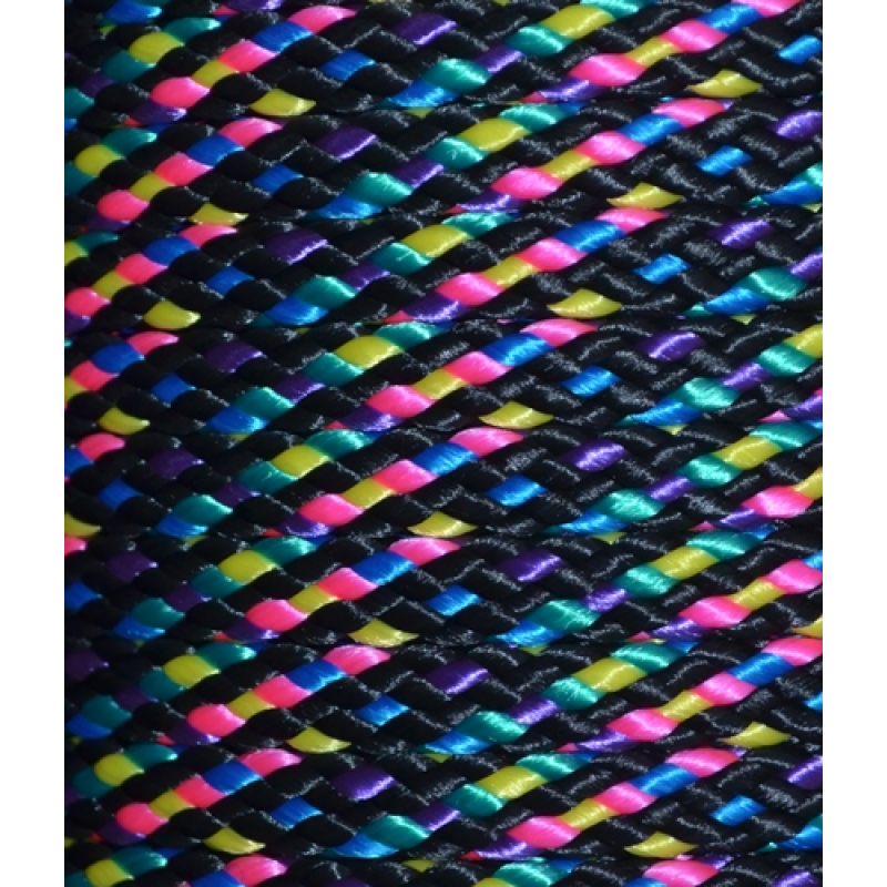 PPM touw 8 mm zwart multi